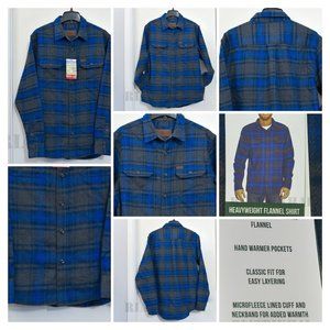 BLUE/BLACK NWT Men’s Flannel Shirt Orvis